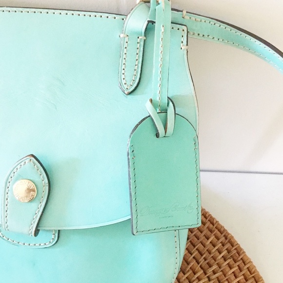 DOONEY and BOURKE Authentic Vintage Turquoise Leather Crossbody Shoulder Bag - Picture 4 of 9